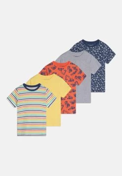 Friboo 5 Pack Unisex - Camiseta Estampada - Multi-Coloured/Red/Yellow