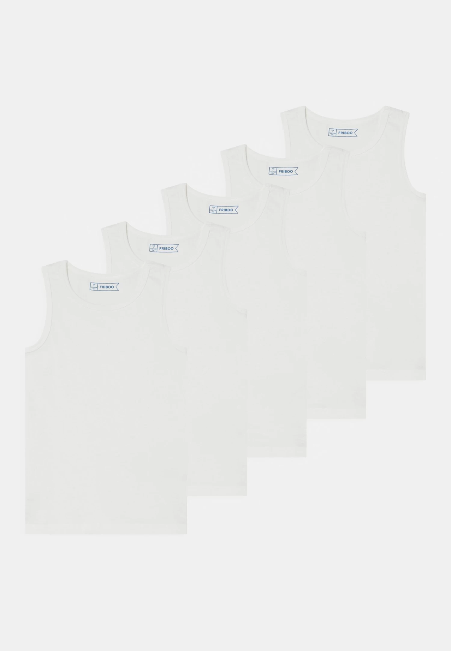 Friboo 5 Pack - Camiseta Interior - White 1 Friboo 5 Pack - Camiseta Interior - White