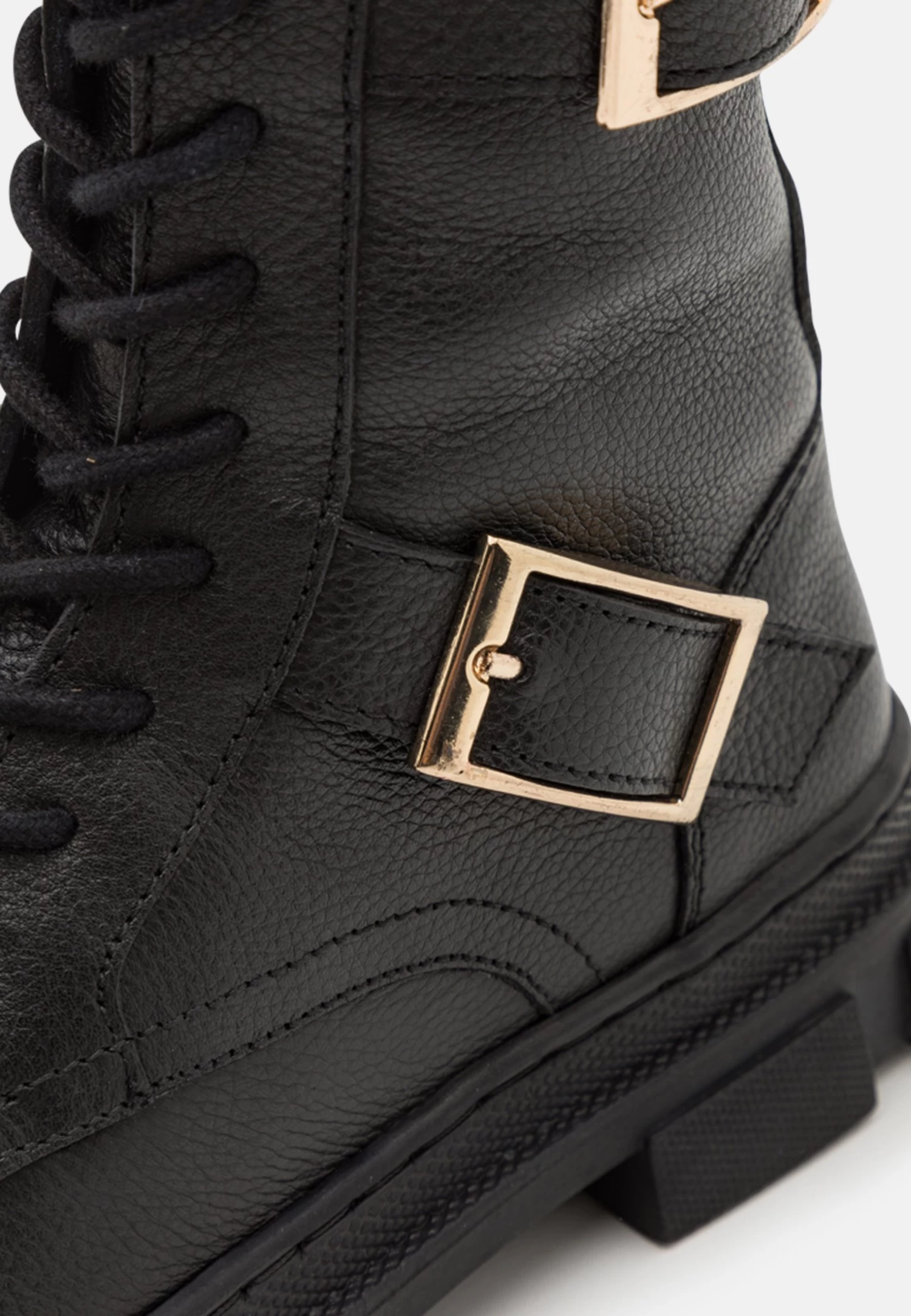 Friboo Leather - Botas Con Cordones -Black 6 Friboo Leather - Botas Con Cordones -Black - Imagen 6