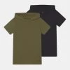 Friboo Unisex 2 Pack - Camiseta Básica - Khaki/Black