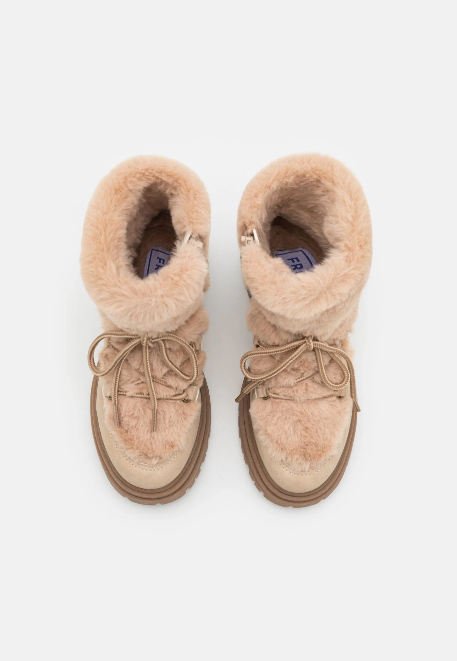 Friboo Botines Con Cordones - Nude 4 Friboo Botines Con Cordones - Nude - Imagen 4