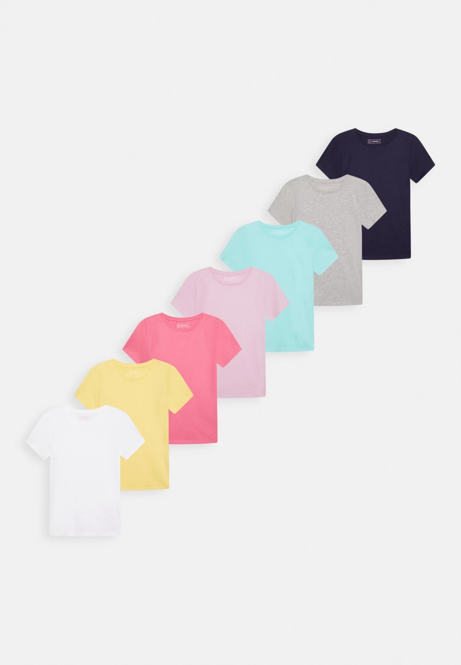 Friboo Girl Basic Tee7 Pack - Camiseta Básica - Multi Coloured /Dark Blue /Grey 1 Friboo Girl Basic Tee7 Pack - Camiseta Básica - Multi Coloured /Dark Blue /Grey