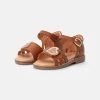 Friboo Leather Sandals - Sandalias - Cognac