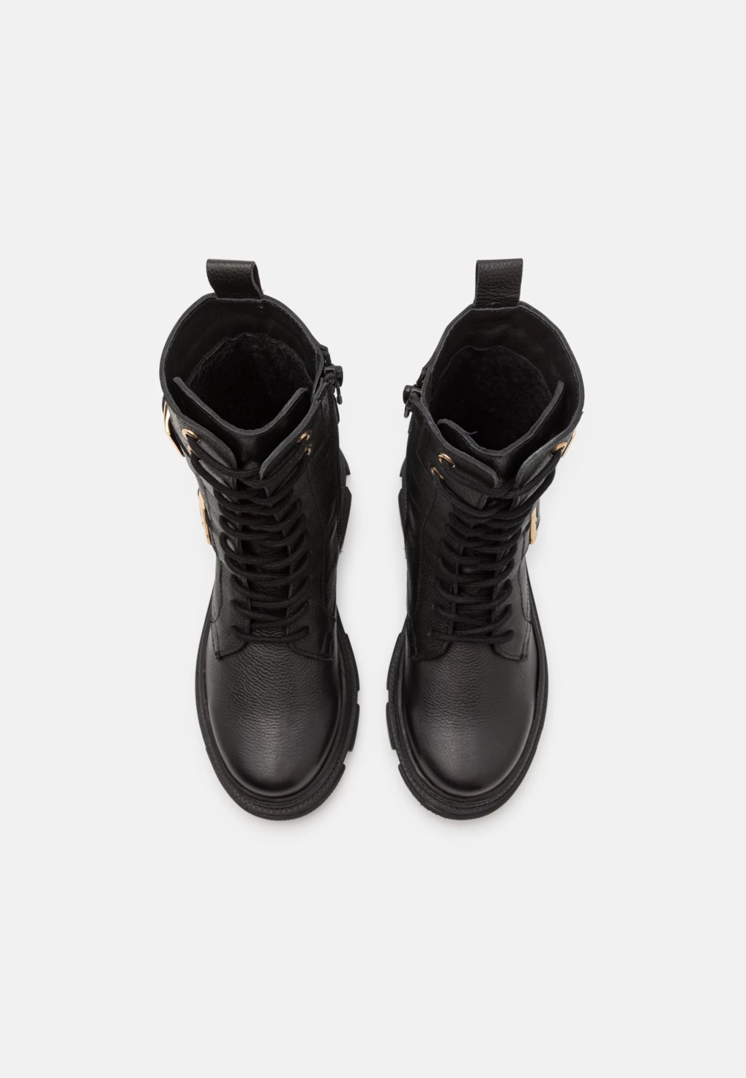 Friboo Leather - Botas Con Cordones -Black 4 Friboo Leather - Botas Con Cordones -Black - Imagen 4